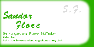 sandor flore business card